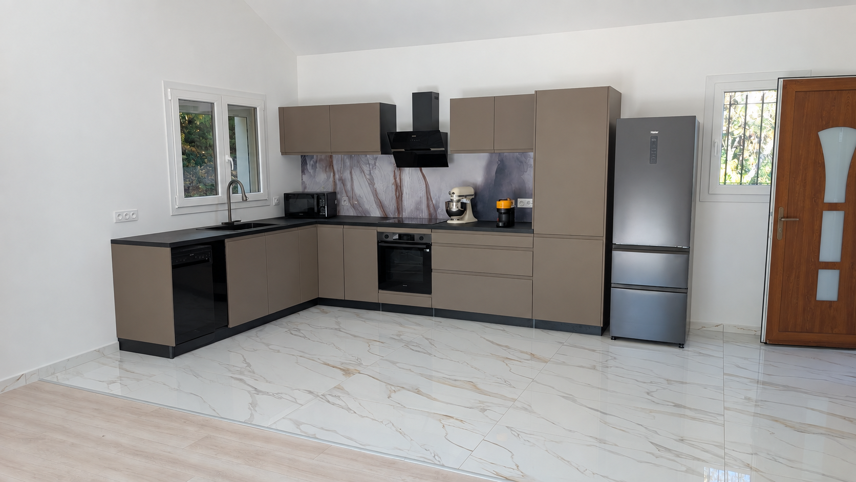 Cuisine après les travaux.
