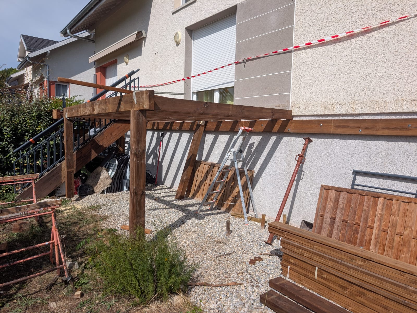 Terrasse bois — pendant les travaux, vue 5.