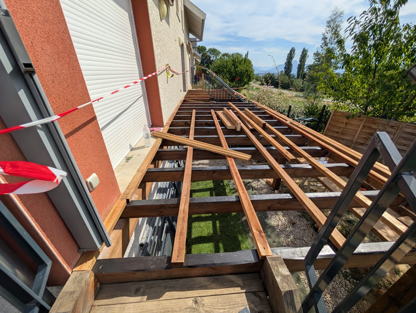 Terrasse bois — pendant les travaux, vue 6.